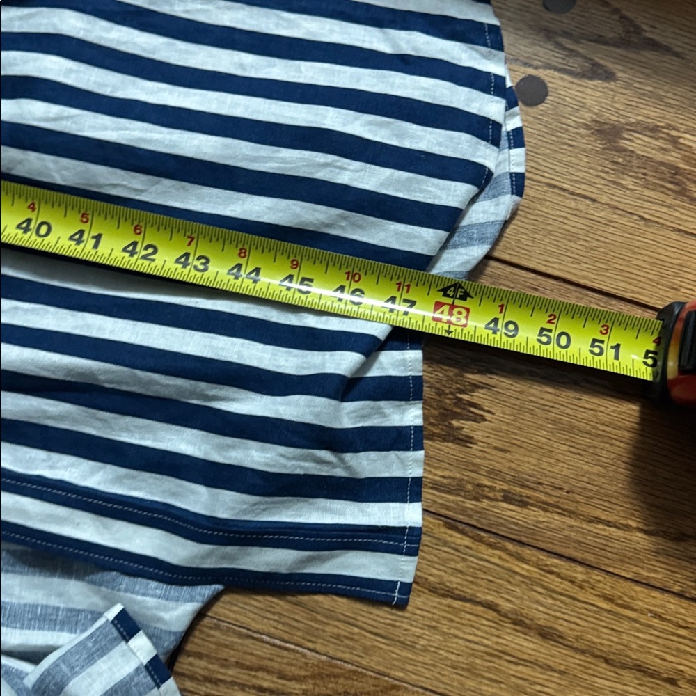NWT Universal Standard Plaza Linen Shirt Dress Blue and White Stripe Size Small - Picture 10 of 10